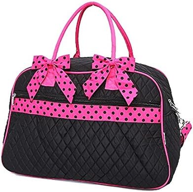 Belvah Womens Quilted Solid Weekender Duffel Bag