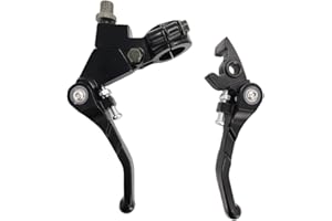 HADAXT Clutch Brake Lever 7/8 inch 22mm Handlebar Aluminum Folding Lever Left Right for 110cc 125cc 140cc TTR 125cc SSR Xmotos Apollo 125 Pit Dirt Bike Motorcycle Black B