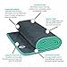 Youphoria Yoga Microfiber Non-Slip Towel - Hot Yoga Mat Towel for Enhanced Grip and Sweat Absorption - Gray with Mint Stitching