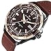 Tonnier Analog Men's Quartz Watch Calendar Watches Brown Leather Strap Luxurious Man Watches