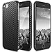 BASSTOP Carbon Fiber Hybrid Rubberized Super-Slim Anti-Slip Grip Full Body Protector Cover Premium Flexible Soft TPU Case for Apple iphone 7, iPhone 8- (Black 4.7