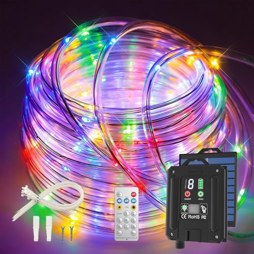 ICRGB Trampoline Lights 200LED Solar Rope Lights