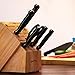 Utopia Kitchen Knife Block without Knives - Pine Wood (Pine Wood Knife Block)