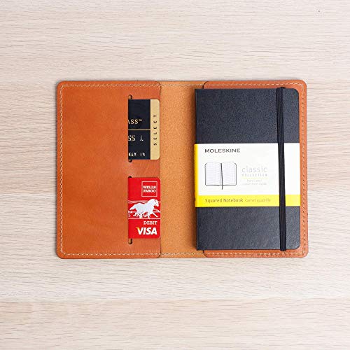 Leather Cover for Generic Pad 5x8" / Leather Padfolio handmade in the US with American Full Grain Leather/Compatible with 5x8 Notepads