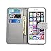 Iphone 7 Plus Wallet Case, 3D Bling Jelly Rhinestone PU Leather Flip Protective Cover Case with Magnetic Button Card Slot Function for Apple Iphone 7 Plus 5.5 Inch (Silver)