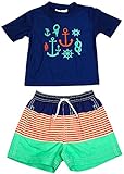 Carter's Little Boys' 2PC Short Sleeve Rashguard Swim Set