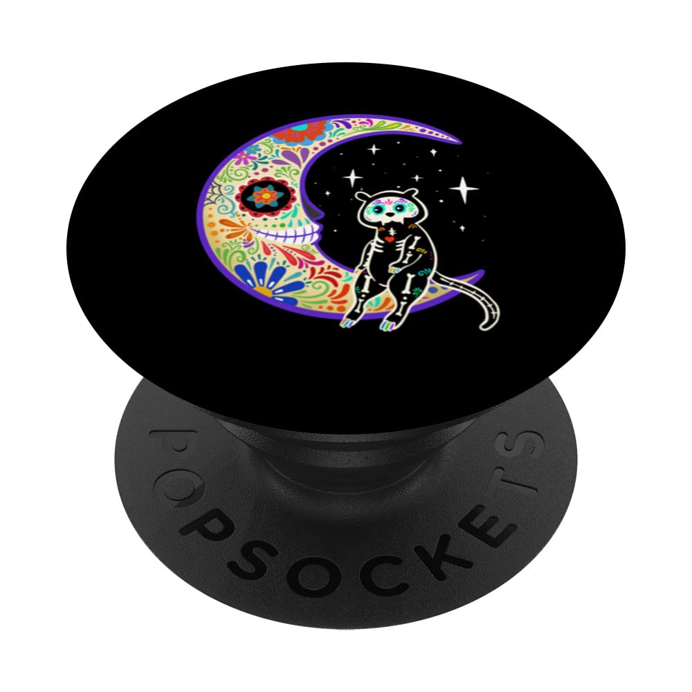 Panther Dia de Los Muertos Skeleton PopSockets Swappable PopGrip