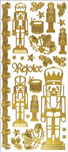 Hot Off The Press Dazzles Stickers -Nutcracker-Gold