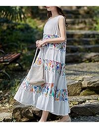 Yesno - Vestido largo de gasa para mujer, estilo bohemio