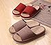 Bronze Times (TM Unisex Cozy Tatami Indoor Cotton Flax House Slippers (Grey)