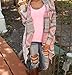 Beautyvan, Women Geometric Printed Long Sleeve Cotton Kimono Cardigan Coat (S, Pink)