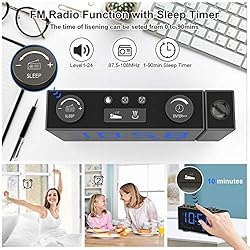 Moskee Projection Alarm Clock Digital Dual Alarm