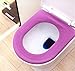 Dealglad New 2pcs O-shaped Bathroom Warmer Washable Cloth Toilet Seat Cover Pad Mat (Random Color)