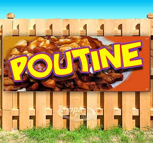 Amazon Com Poutine 13 Oz Heavy Duty Vinyl Banner Sign With Metal