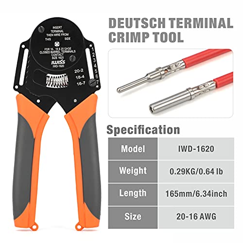 iCrimp IWD1620 Deutsch Size 16 Crimper, Solid Barrel Contact