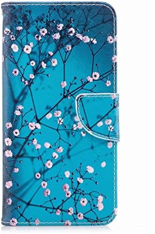 Yiizy Case Cover for Lenovo K8 Note Case, Blue Plum Blossom Design Premium Leather Flip Cover Wallet Bumper Slim Lightweight Protective Shell Pouch with Media Kickstand Card Slots