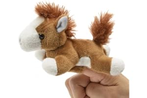 Unipak 1155HSP Spotted Horse Plush Finger Puppet, 5-inch Length
