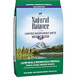 Natural Balance Dry Dog Food Limited Ingredient Diet for Large Breeds, Lamb Meal and Rice, 28 Pound Bag