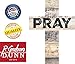 P. Graham Dunn Pray Distressed Look 7 x 5 Wood Wall Art Cross Plaque