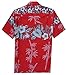 ALVISH Hawaiian Shirt 35 Mens Bamboo Tree Print Beach Aloha Party Holiday Red M
