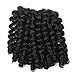 Leeven 3 Pcs Wand Curly Braids 8 Inch Natural Black Jamaican Bounce African Collection Crochet Braiding Twist Hair 20 Strands 1B