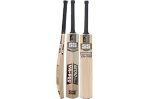 SS VA Ruby Premium Kashmir Willow Cricket bat, Short Handle' Men's Size, Made to Play with Leather Ball, Tape Ball and heay T