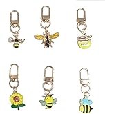 sailorsunny 6Pcs Adorable Key Chains Women Cute Keychains Pack, Personalized Bag Charm Enamel Anime Cartoon Charms For Purse