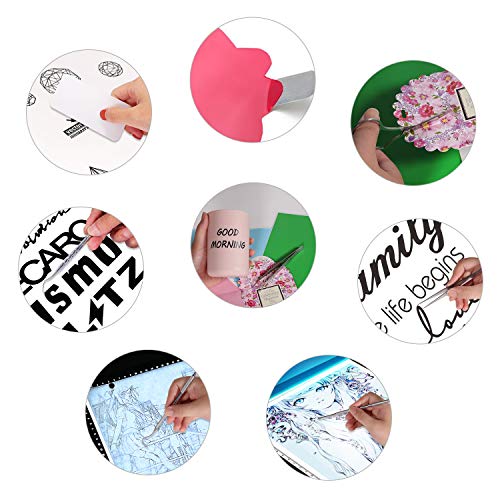 24 Pieces Craft Weeding Tools Set Craft Vinyl Tools with A4 Adjustable LED Light Box for