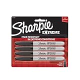 Sharpie Extreme Permanent Markers, Black, 4-Count