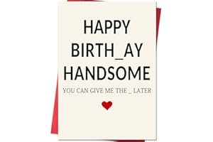 FANCU Funny Birthday Gifts for Men Him, Boyfriend Gifts for Bday, Birthday Decorations for Men, Husband Birthday Card