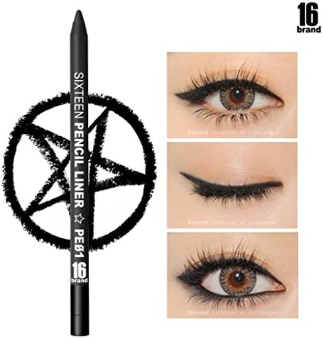 [16Brand] 16 Pencil Liner 0.5g / #PE01 Black (No Smudging Waterproof Eyeliner)