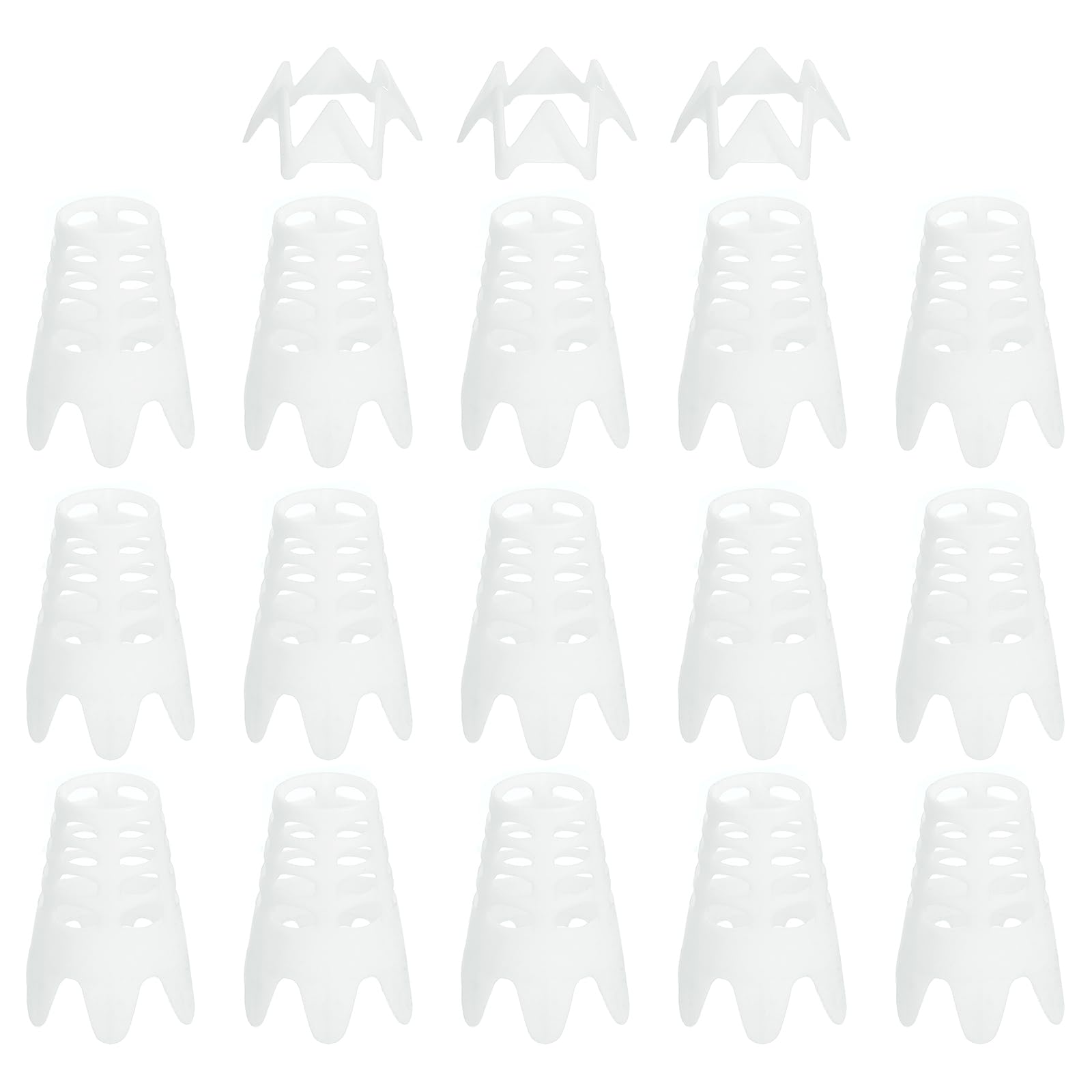 PATIKIL Golf Simulator Tees, 18Pcs Plastic Golf Tees Mat Practice Training for Outdoor Indoor Winter Turf Driving Range, 15 Tall & 3 Small, White