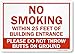 "No Smoking Within 25 Feet of Building Entrance" Sign by SmartSign | 10" x 14" Plastic primary