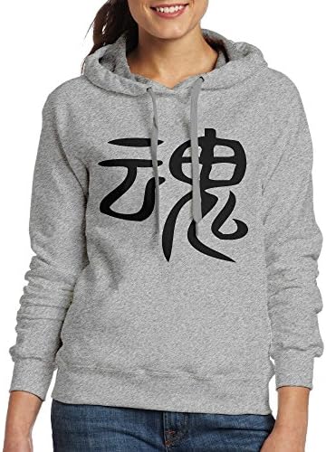 PAGE2 Women's Hoodie Chinese Characters Hun Ash Size XXL