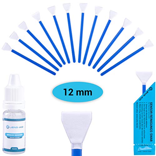 Lens-Aid Sensor Reinigung (12 mm Swabs + Flüssigreiniger)