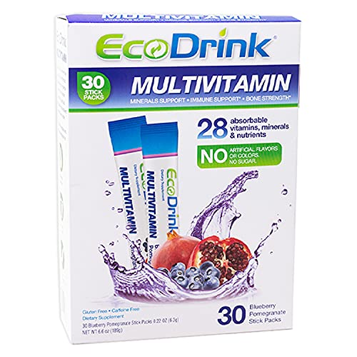 EcoDrink Multivitamin Energy Powder Drink Mix Electrolytes