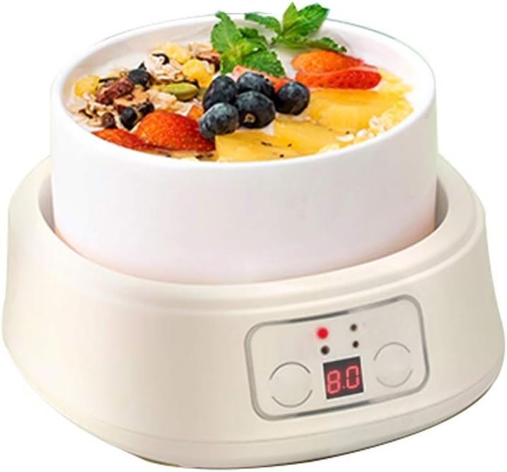 Yogurt Maker Machine With Ceramic Liner Intelligent Control 360 ° Constant Temperature Heating Easy To Store And Use, Can Be Used In Home (Color : Yellow)