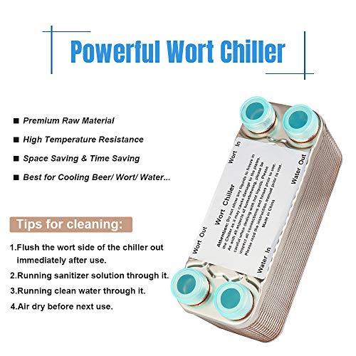 Ferroday 30 Plate Wort Chiller Stainless Steel Brazed Plate Heat