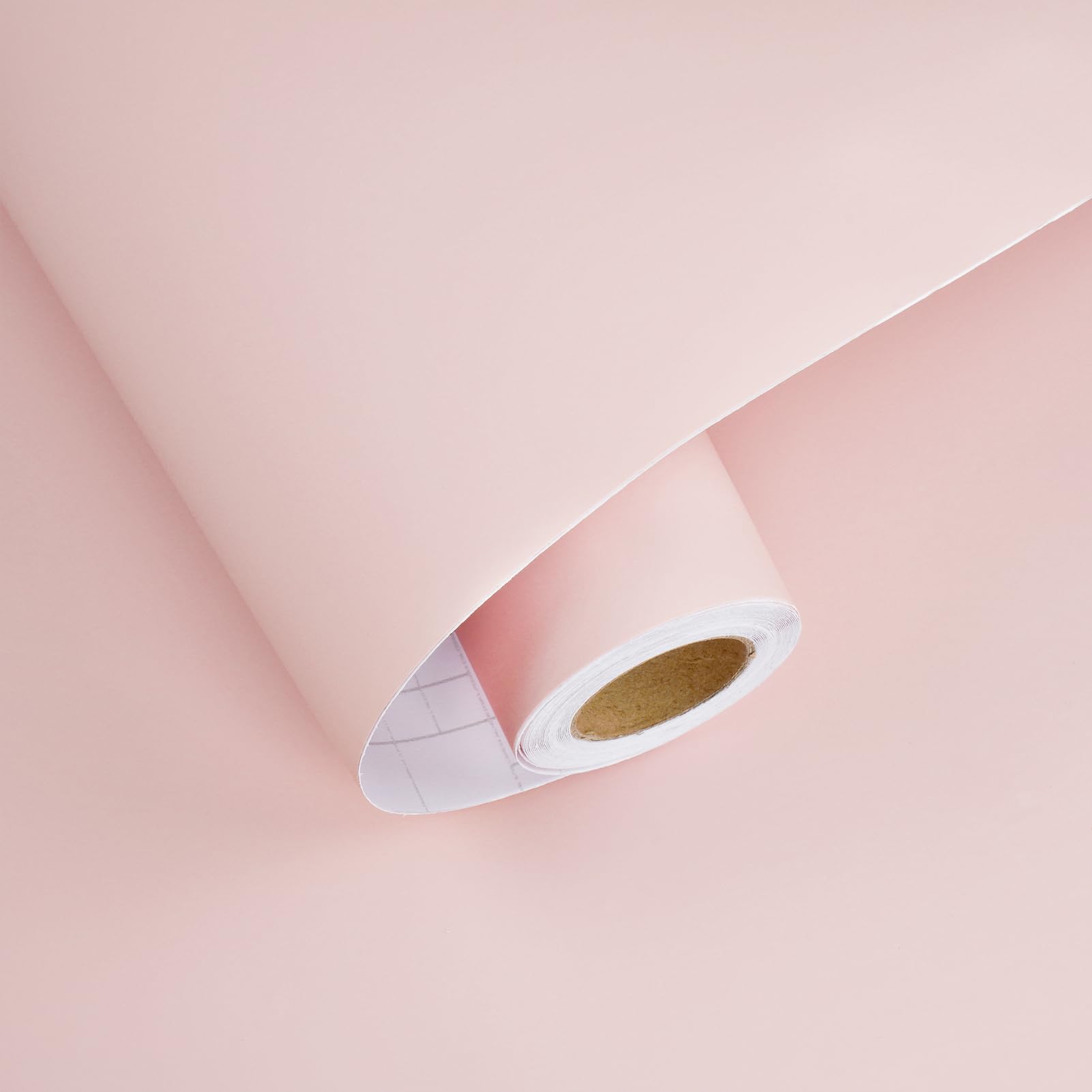 HotDecor Peel and Stick Pink Wallpaper 60cm X 300cm Vinyl Wrap for Kitchen Cupboards Girls Wallpaper for Bedroom Plain Pink Sticky Back Plastic Wall Paper Roll Living Room Worktop Vinyl Covering