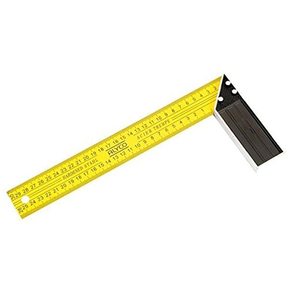 Alyco 197392 – Tempered Steel Square Handle Aluminium Graduation Both Sides 300 mm