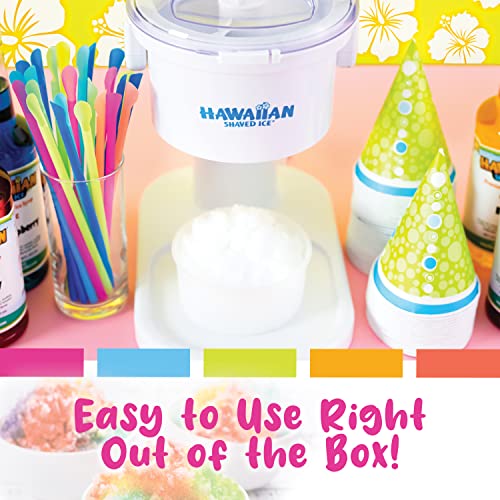Hawaiian Shaved Ice S700 KidFriendly Snow Cone Machine Kit with 3