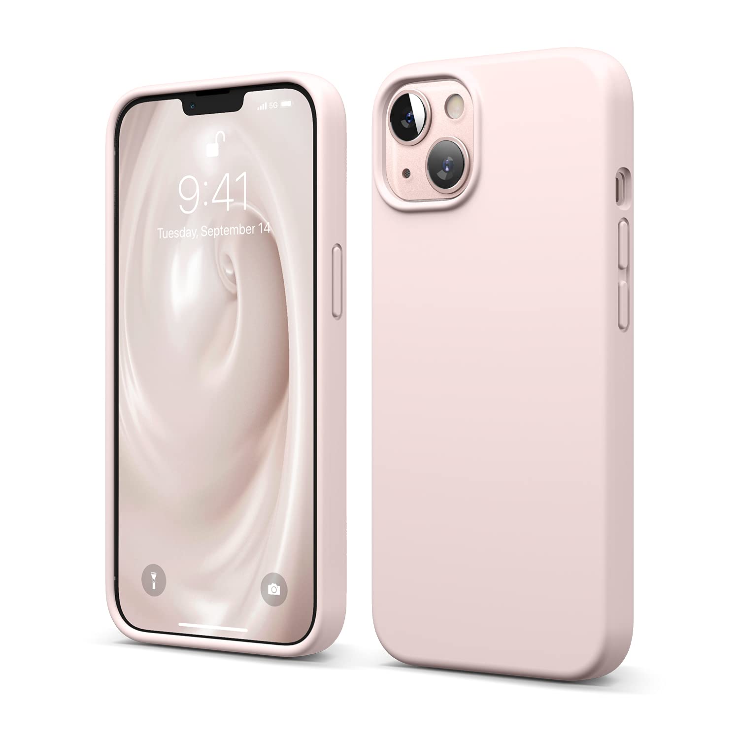 elago Liquid Silicone Case Compatible with iPhone 13 Case (6.1"), Premium Silicone, Full Body Protection - 3 Layer Shockproof Phone Cover, Anti-Scratch Soft Microfiber Lining (Lovely Pink) — image 1
