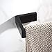JunSun Rectangular Towel Holder Stainless Steel Contemporary Towel Ring Hand Towel Rail Bathroom Hardware Modern Design Hand Towel Hanger Short Towel Bar Bathroom Accessories Wall Mounted Matte Black