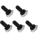 mxuteuk 5pcs 12mm Toggle Switch Cover Rubber Knob Hat Waterproof Boot Cover Cap Black Ten-MZ-BK
