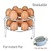Multipurpose Vegetable Steamer Rack Basket Trivet, Stainless Steel Egg Cooker Rack, 2-Pack Steamer Rack Stand for Instant Pot, Pressure Cooker and Air Fryer Accessories, with Egg Slicer