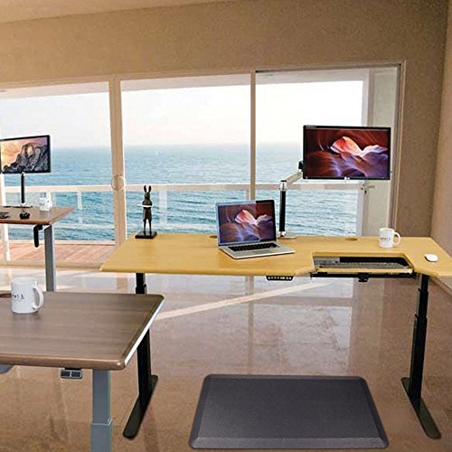 VANDORA Anti-Fatigue Standing Desk and Kitchen Mat, Extra Long and Supportive - Promotes Health and Wellness - 39x20in (Black) - Thumbnail 3