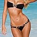 Ensasa Sexy Mini Micro Brazilian Black Tiny String Bikini Swimsuit for Girls