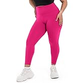 SINOPHANT Plus Size Leggings for Women, High Waisted Tummy Control Buttery Super Soft Black Yoga Pants for Workout Running