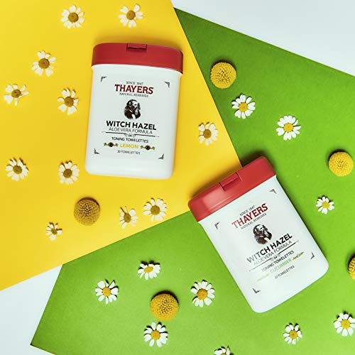 Thayers AlcoholFree Cucumber Witch Hazel Toning Towelettes, 30 wipes