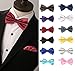 Men's Tuxedo Solid Patterned Adjustable Neck Bowtie Bow Tie Black